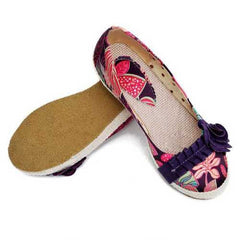 Zapatos planos casuales y elegantes para mujer con estampado floral