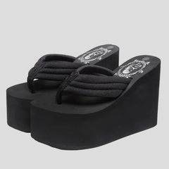 Sandalias de plataforma de 11 cm - Tacones altos de EVA negros para mujer