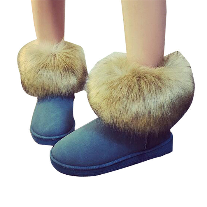 Warm Thick Fur Snow Ankle Boots