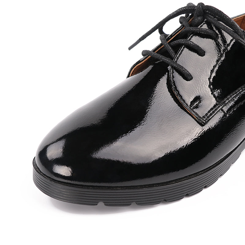 Lace-Up Patent Leather Oxfords