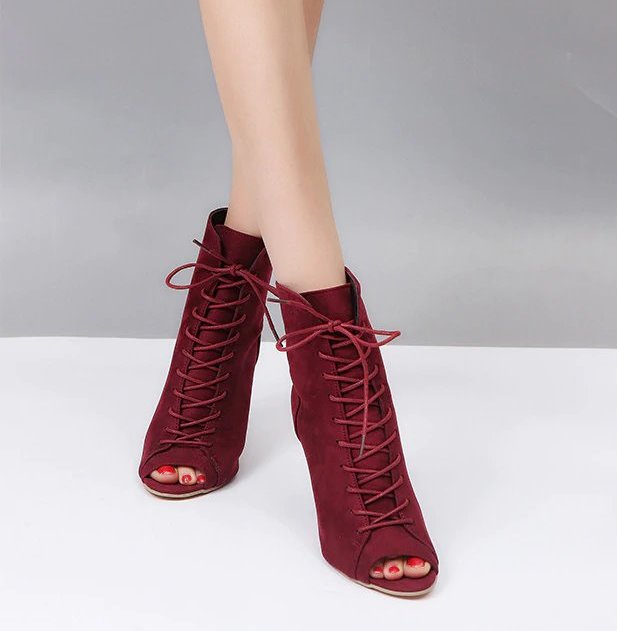 Peep-Toe High-Heeled Shoes