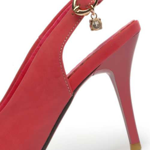 Stylische Peep Toe Pumps mit dünnem High Heel