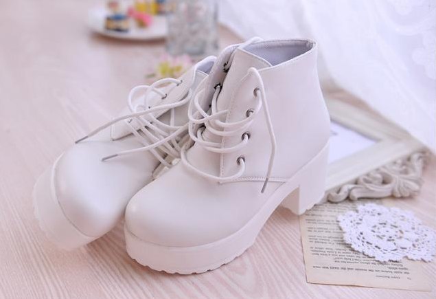 High-Heeled PU Leather Ankle Boots