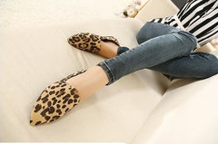 Mocasines planos casuales con estampado de leopardo 