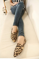 Mocasines planos casuales con estampado de leopardo 