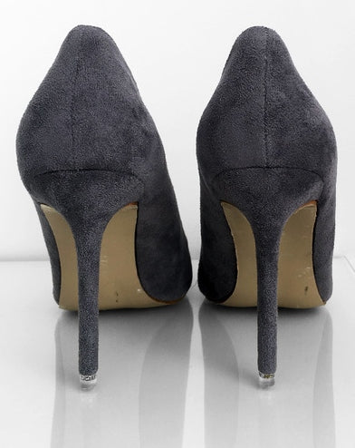 Faux Suede High-Heeled Basic Pumps