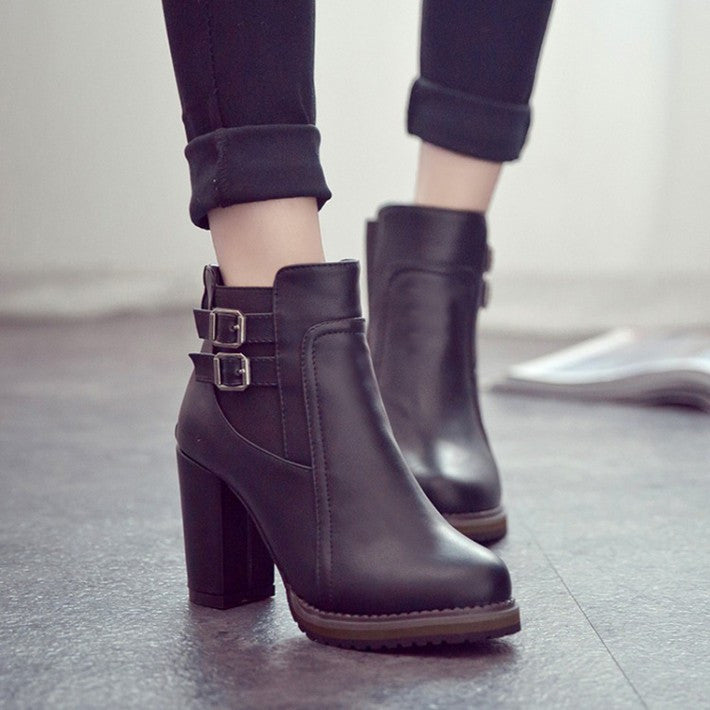 Botas casuales de tacón alto para mujer