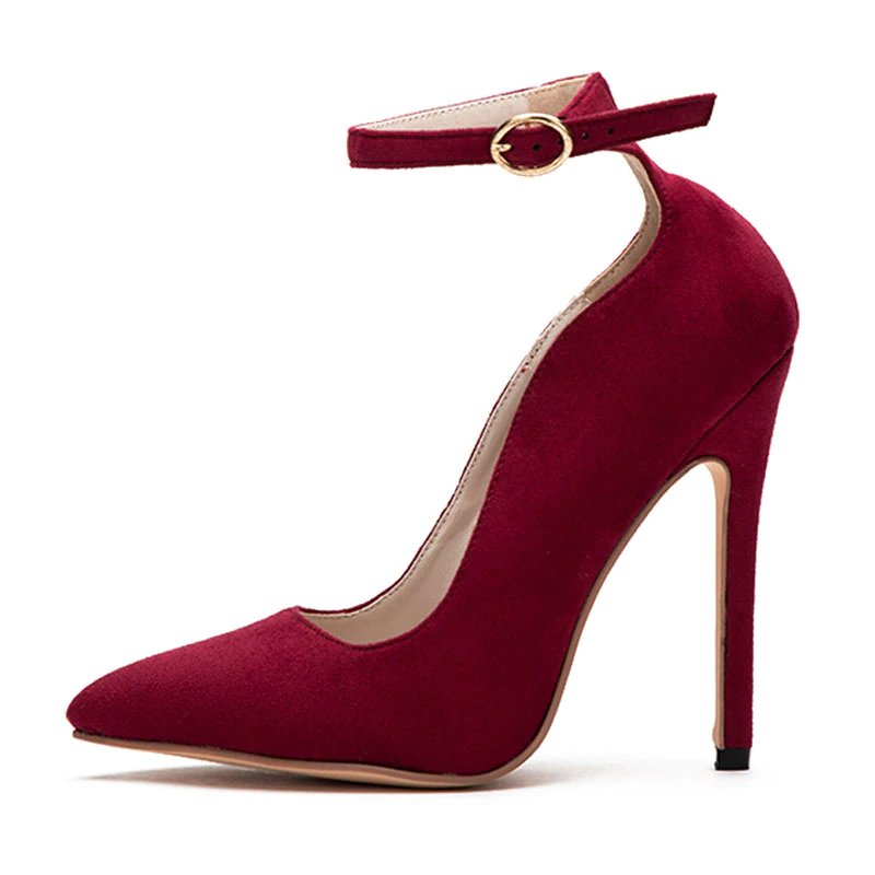 Curve High-Heeled Pumps With Buckles