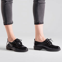 Leather Lace-Up Oxfords