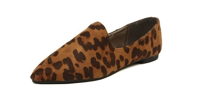 Mocasines planos casuales con estampado de leopardo 