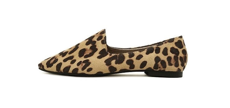 Mocasines planos casuales con estampado de leopardo 