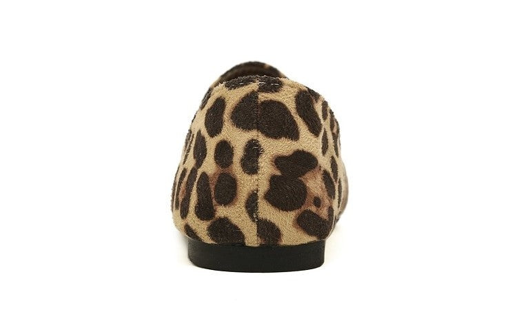 Mocasines planos casuales con estampado de leopardo 