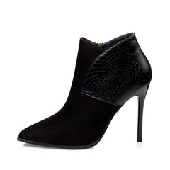 High-Heeled Pointed Toe Ankle Boots