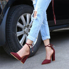 Women High Heel Sandals With Pointed Toe