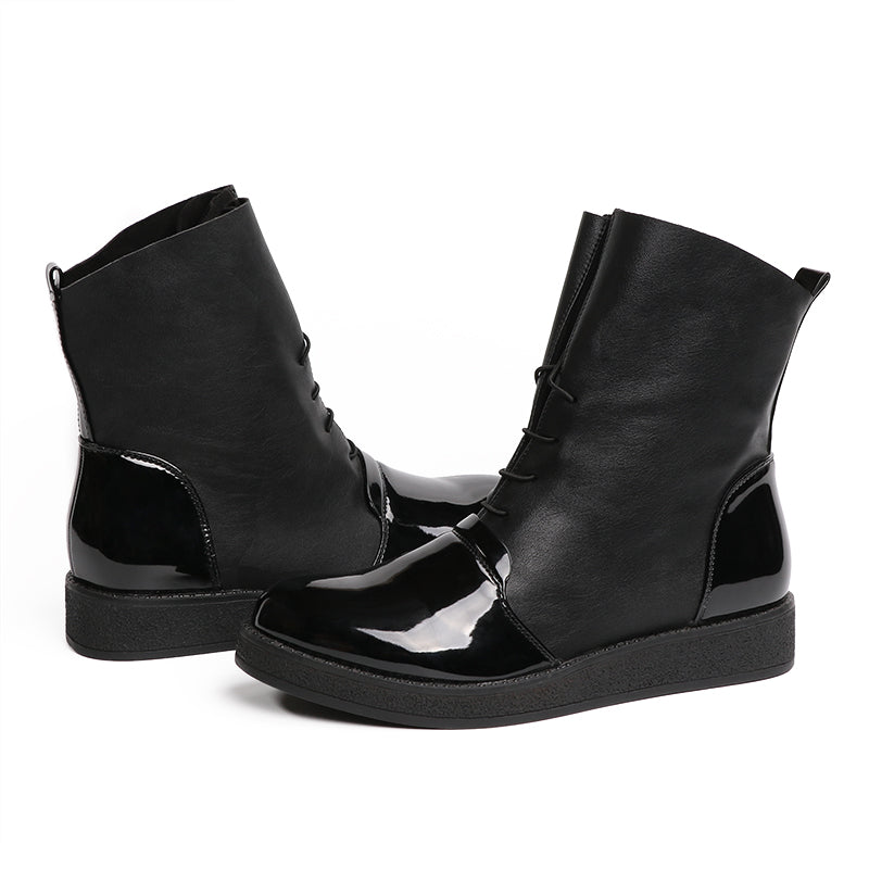 PU-Leather Platform Shoes