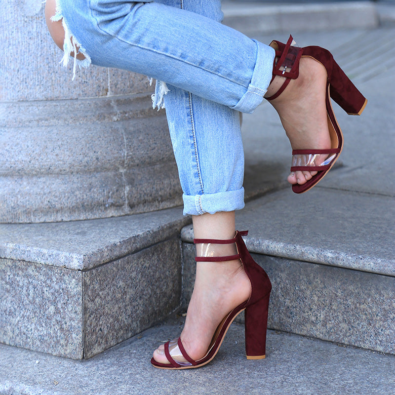 Strap High-Heeled Sandals