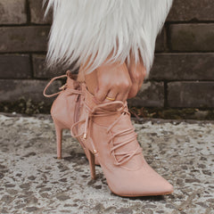 Lace-Up High-Heeled Ankle Boots