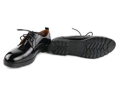 Lace-Up Patent Leather Oxfords