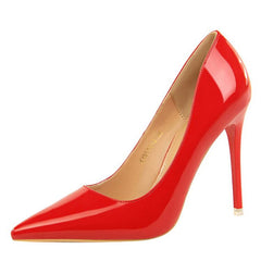 PU High Heel Basic Pumps 