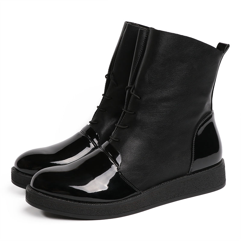 PU-Leather Platform Shoes