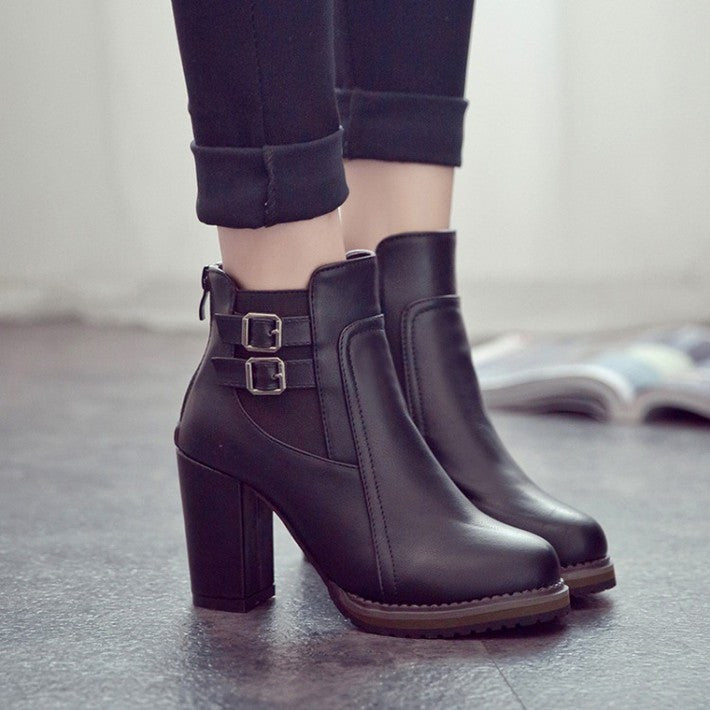 Botas casuales de tacón alto para mujer