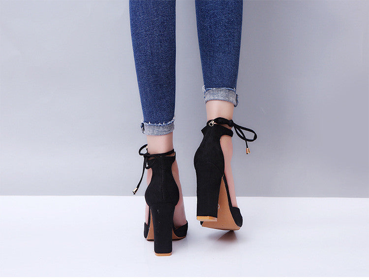 Women High Heel Sandals With Pointed Toe