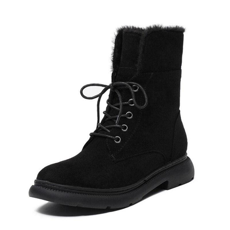 Botas de felpa de ante para mujer 