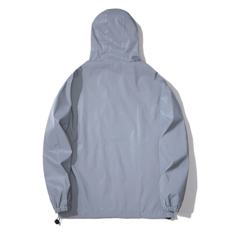 Men Reflective Windbreaker Jacket