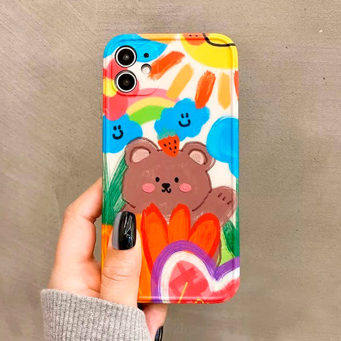 Funda para iPhone con mensaje "Felicidad"