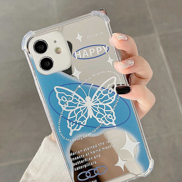 Funda para iPhone con diseño de mariposa feliz