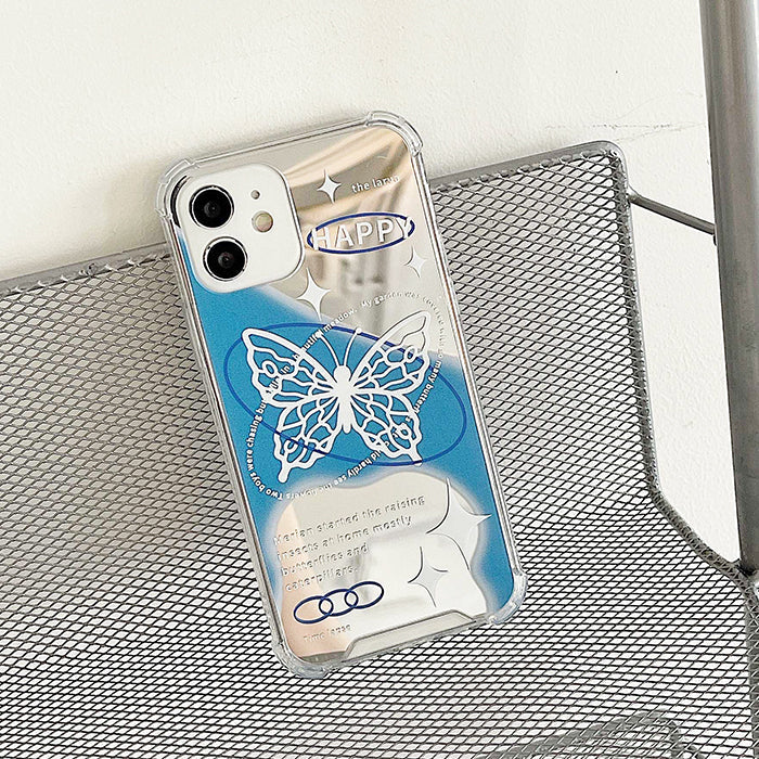 Funda para iPhone con diseño de mariposa feliz