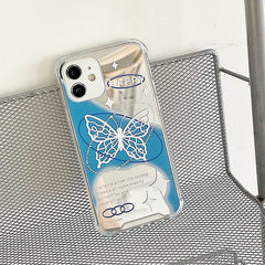 Funda para iPhone con diseño de mariposa feliz