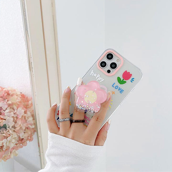 Funda para iPhone con diseño de flor feliz 