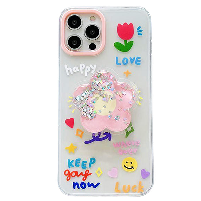 Funda para iPhone con diseño de flor feliz 