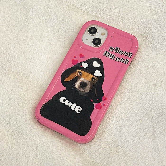 Funda para iPhone con diseño de cachorro feliz