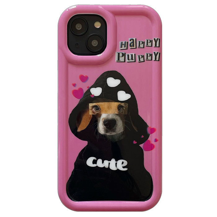 Funda para iPhone con diseño de cachorro feliz