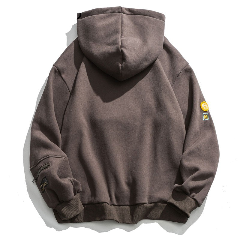 Unisex Kapuzenpullover mit Reißverschluss und Smiley-Muster