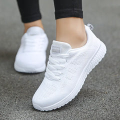 Casual Breathable Mesh Flat Sneakers for Women