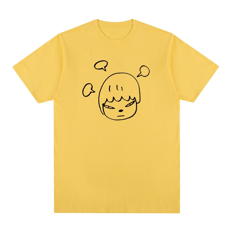 Camisetas unisex de manga corta con estampado de Yoshitomo Nara