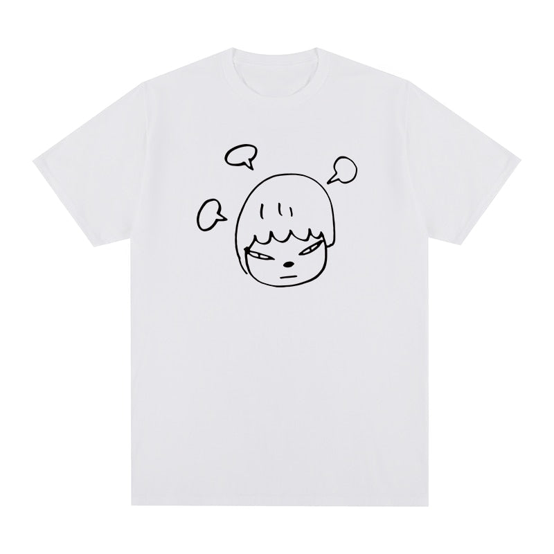 Camisetas unisex de manga corta con estampado de Yoshitomo Nara