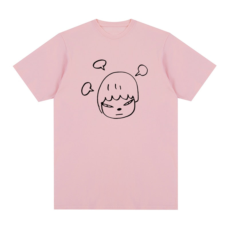 Camisetas unisex de manga corta con estampado de Yoshitomo Nara