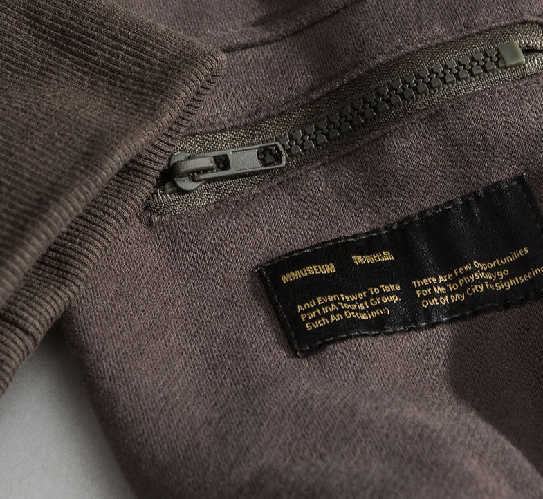 Unisex Kapuzenpullover mit Reißverschluss und Smiley-Muster