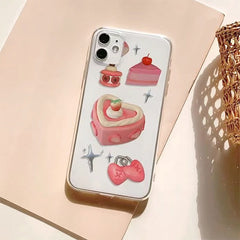 Funda para iPhone con diseño de pastel de corazón