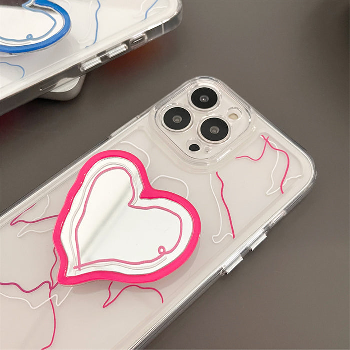 Funda para iPhone con diseño de corazón aplastado