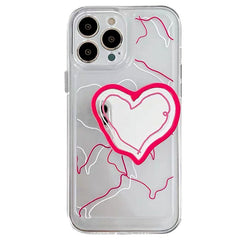 Funda para iPhone con diseño de corazón aplastado