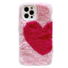 Funda para iPhone con forma de corazón esponjoso