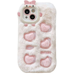 Funda para iPhone con corazón peludo