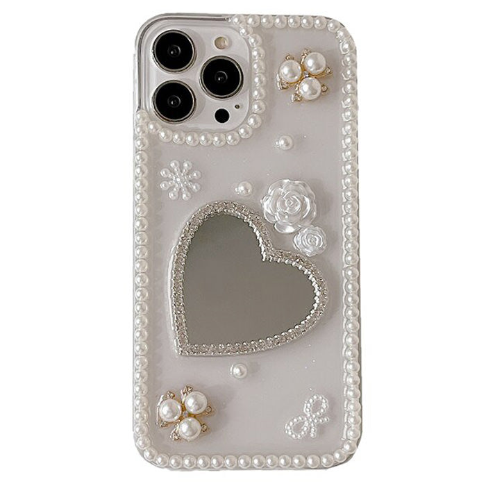 Funda para iPhone con espejo de corazón