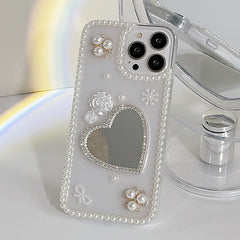 Funda para iPhone con espejo de corazón