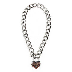 Collar con candado de corazón 